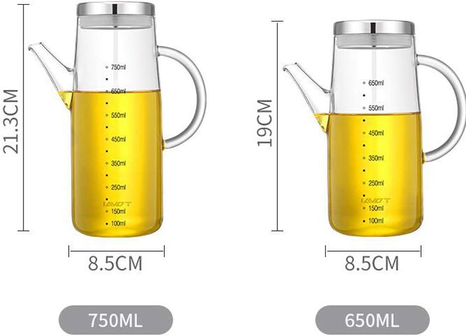 Olivenöl-Spender-Flaschen, Glasflaschen für Öl und Essig, für Küche, Kochen, Grillen, Nudeln, Grille