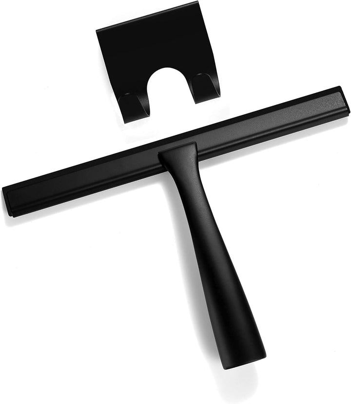 Ambrosya - Duschabzieher aus Edelstahl in Schwarz - Abzieher Dusche Flitsche Bad Badabzieher Badezim