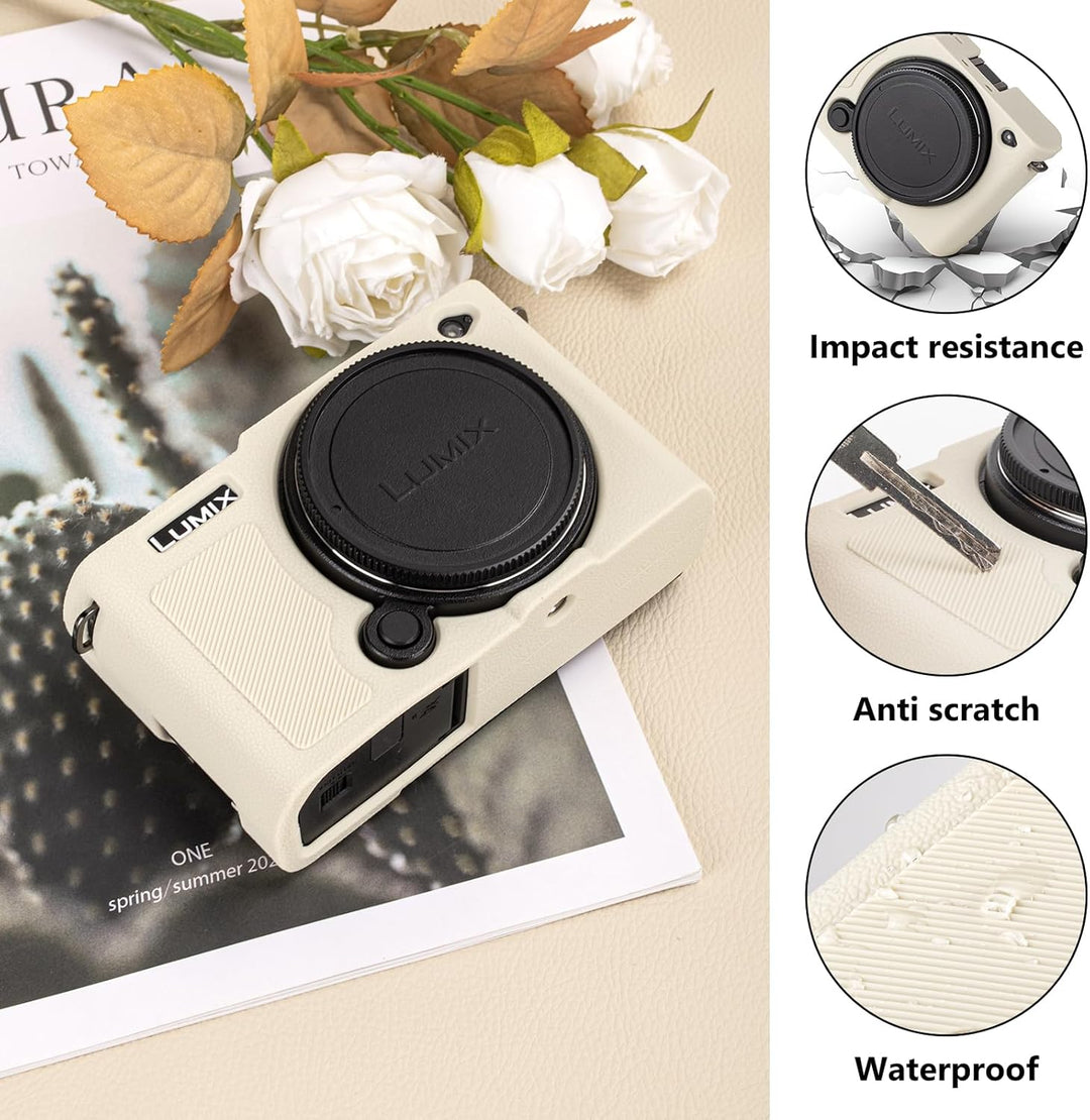 MUZIRI KINOKOO Weiche Silikon Tasche Kompatibel für Panasonic Lumix S9 Mirrorless Kamera, Schutzhüll