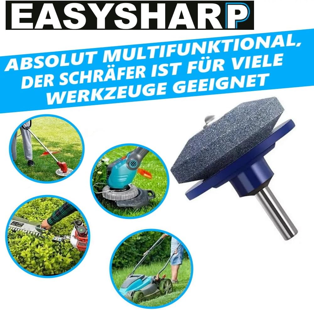 EASYSHARP Rasenmäher Messerschärfer Set Rasenmäherschärfer, Rasenmäher Auswuchtkegel Auswuchtgerät [
