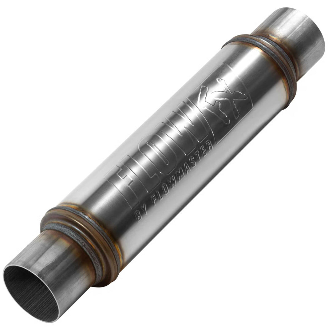 Flowmaster 71419 Edelstahl Sound Auspuffschalldämpfer FlowFX Schalldämpfer, 3" In/Out, Runder Körper