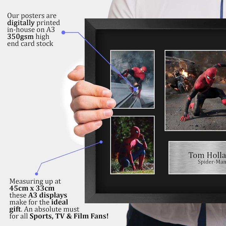 HWC Trading FR A3 Tom Holland Spider-man Geschenke Gedruckt, Signiert Autogramm Bild Display Für Fil