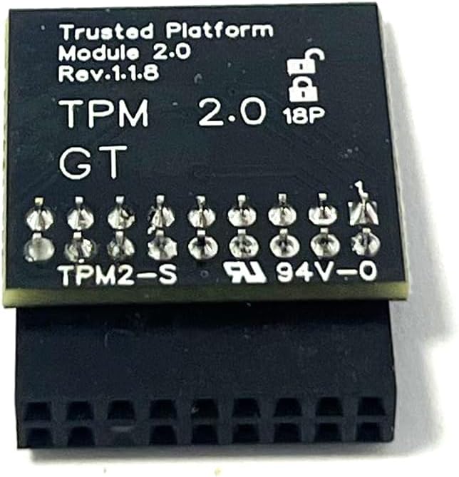JINTAI TPM 2.0-Modul TPM LPC 18-Pin-Modul Ersatz für ASRock TPM2.0 (18-Pin-1) Motherboard (12-Pin-1)