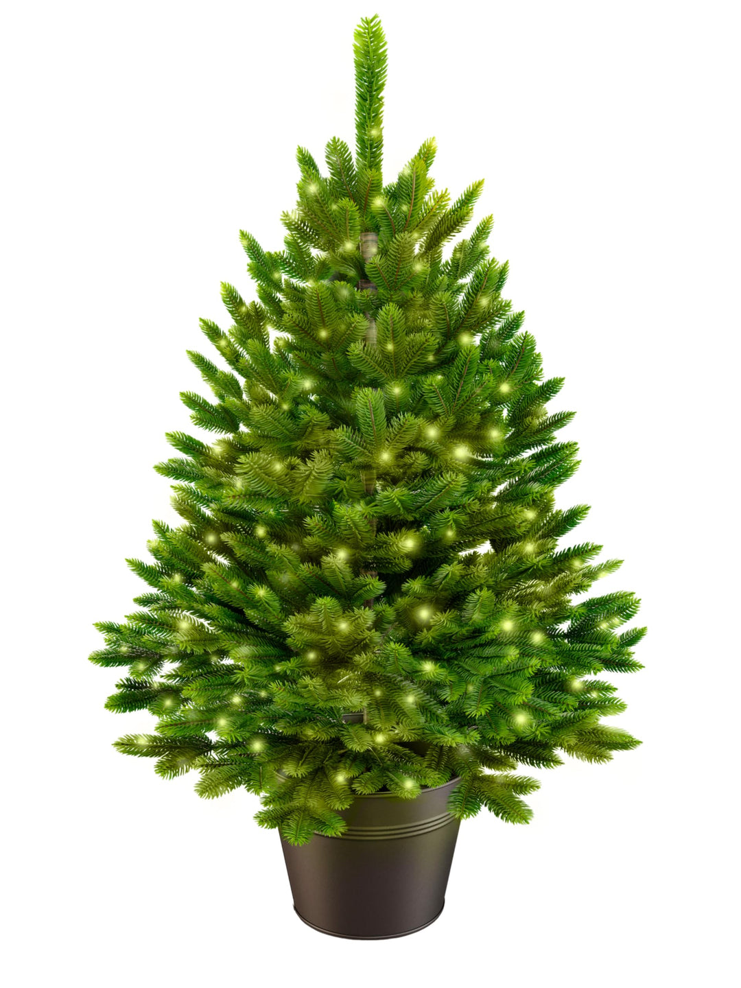ArtiTree - Künstlicher Weihnachtsbaum 60cm im Topf mit LED - Christmas Tree für Innen und Aussen, Ku