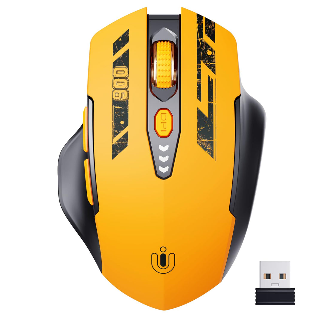 Uineer kabellose Maus, [Verbessert] Mit visueller Batterieanzeige, 2.4G USB Ergonomische Maus kabell