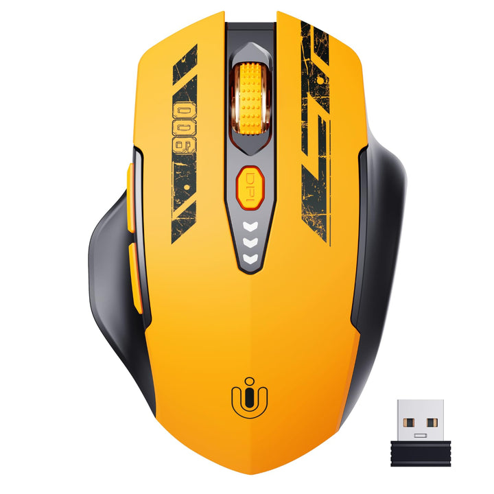 Uineer kabellose Maus, [Verbessert] Mit visueller Batterieanzeige, 2.4G USB Ergonomische Maus kabell