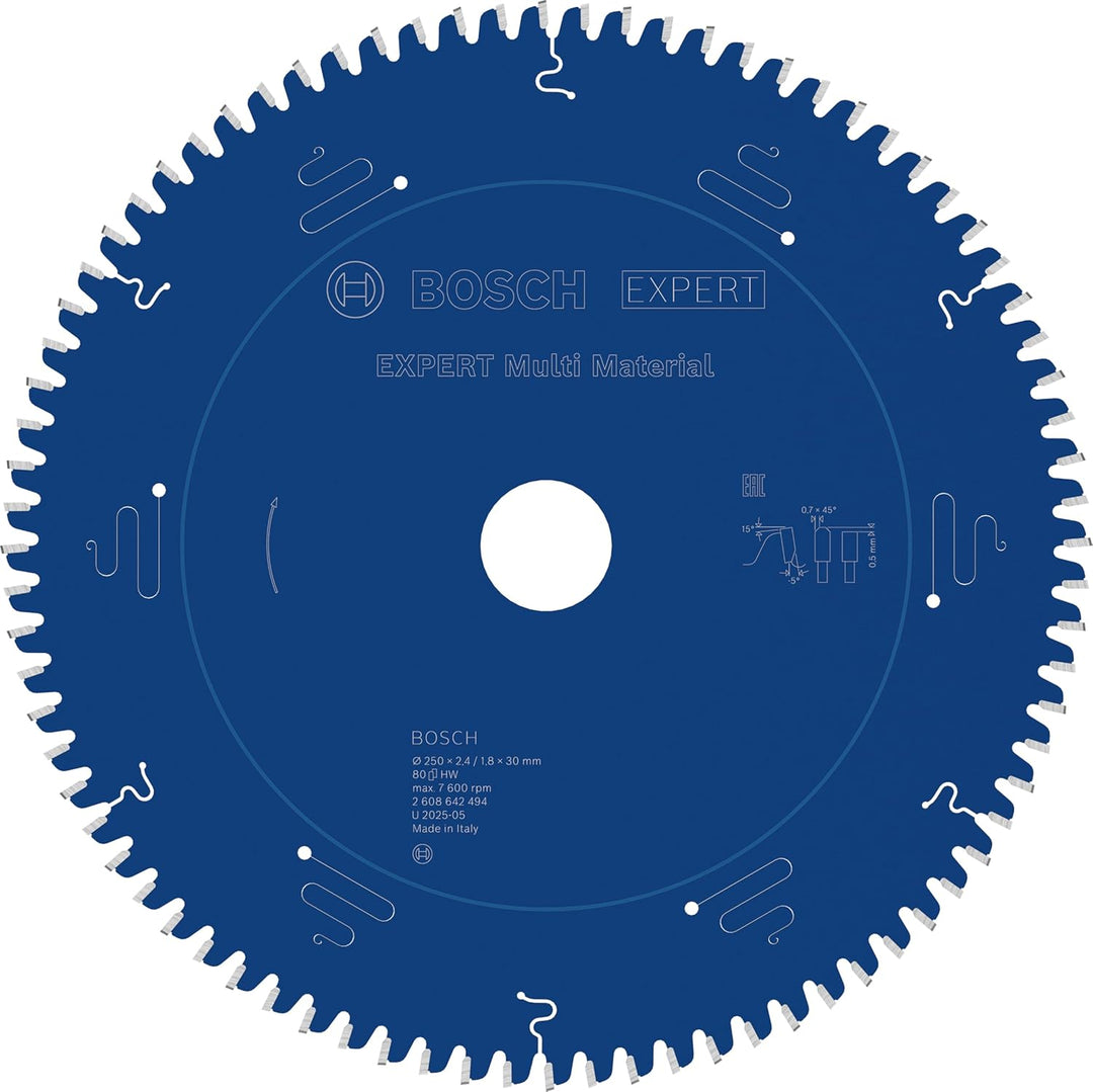 Bosch Professional 1x Kreissägeblatt Expert for Multi Material (für Multimaterial, Sägeblatt Ø 250 x