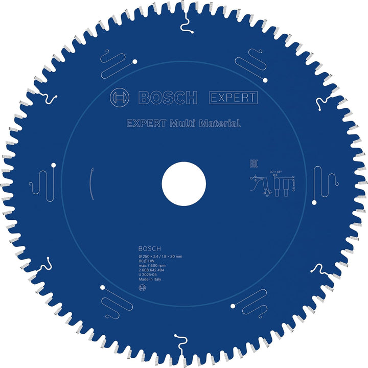 Bosch Professional 1x Kreissägeblatt Expert for Multi Material (für Multimaterial, Sägeblatt Ø 250 x
