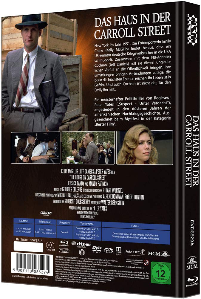 Das Haus in der Carroll Street [Blu-Ray+DVD] - uncut - limitiertes Mediabook Cover A, Blu-ray