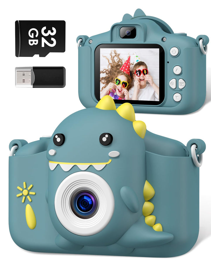 Kinderkamera, Gofunly Kinder Kamera 1080P 2,0-Zoll-Bildschirm Fotoapparat Kinder mit 32GB-Karte Self