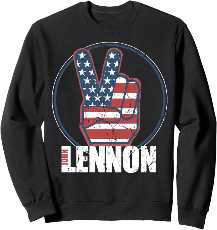 John Lennon - Rot, Weiss, Blau Peace Sweatshirt