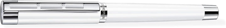 STAEDTLER Initium Resina Füllhalter, weisses Edelharz, F, Made in Germany, mit edler Geschenkverpack