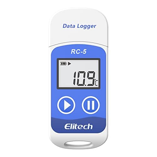 Elitech RC-5 Temperatur Datenlogger, IP65 Wasserdicht, 32000 Punkte Kapazität - Mini USB Temperaturr