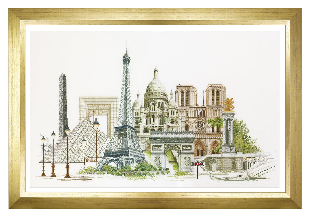 Thea Gouverneur - Kreuzstich-Set - Paris - Leinen - 36 Count - Für Erwachsene - 472, Paris