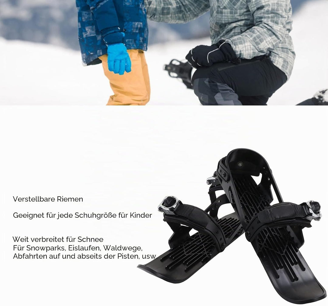 Mini Ski Ski Skates Verstellbare Kurze Skiboden für Kinder und Erwachsene Schneesportstarken Haltbar