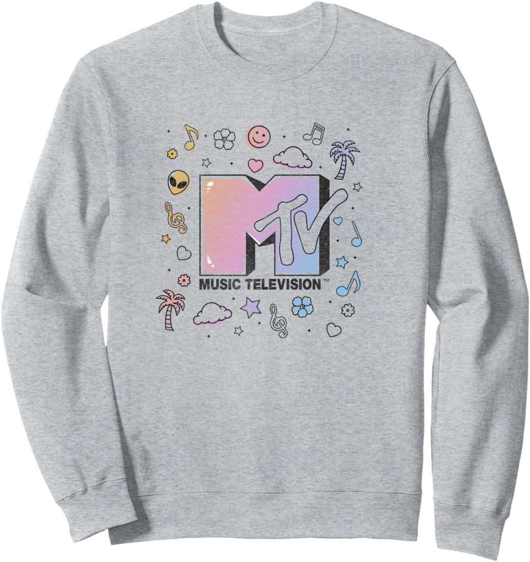 MTV Music Television Doodles Logo Sweatshirt