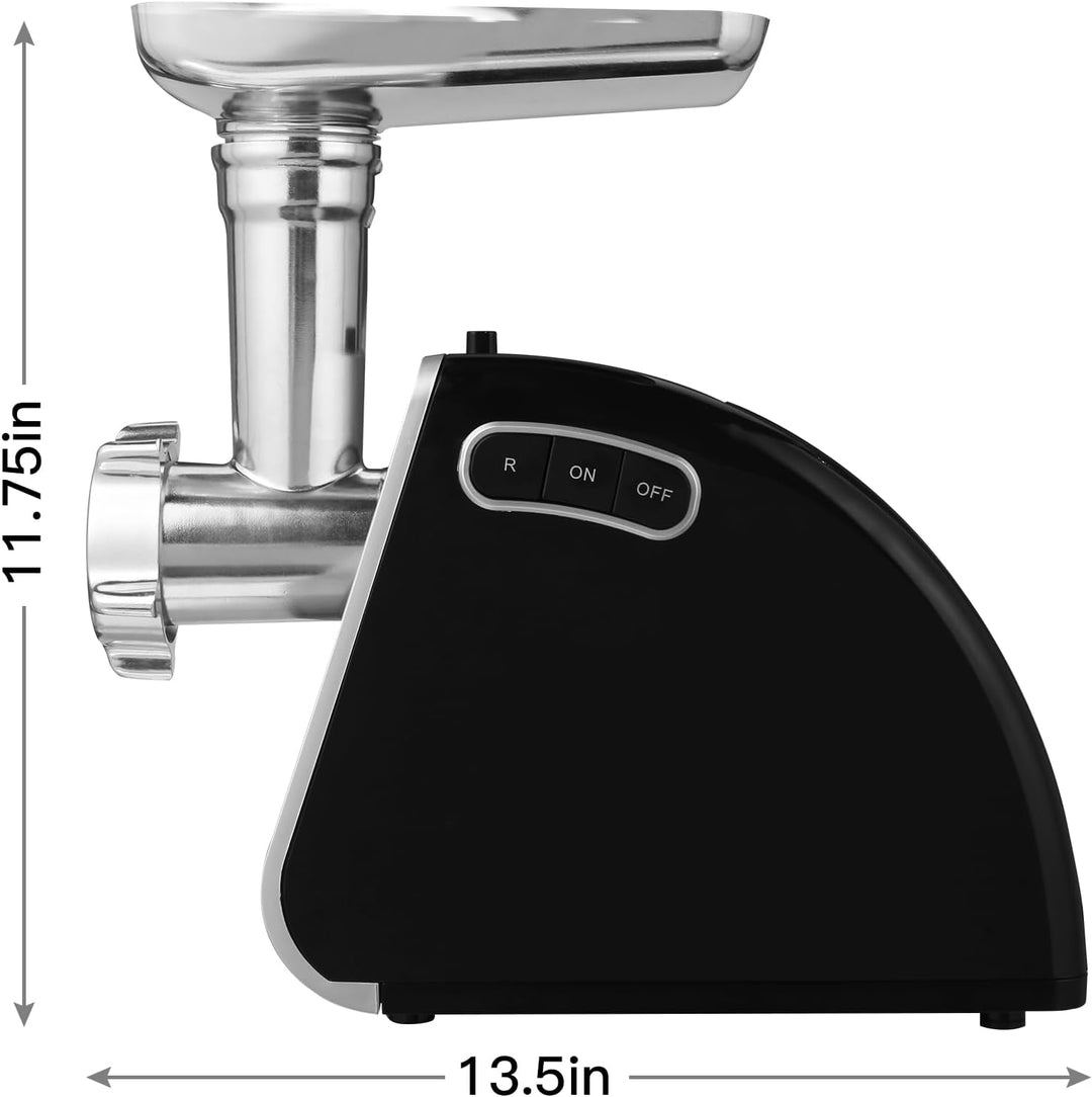 Meykey Fleischwolf Elektrisch 5 in 1 Multi Küchenmaschine mit 4 Klingen und 3 Edelstahl schneidplatt