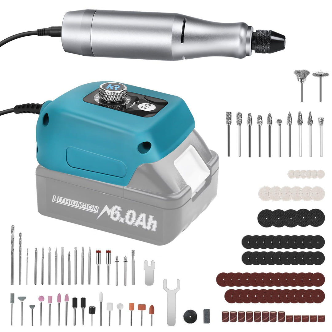 Akku Rotationswerkzeug Station kompatibel mit Makita 18V Akku, 0-18000rpm Variable Geschwindigkeit S