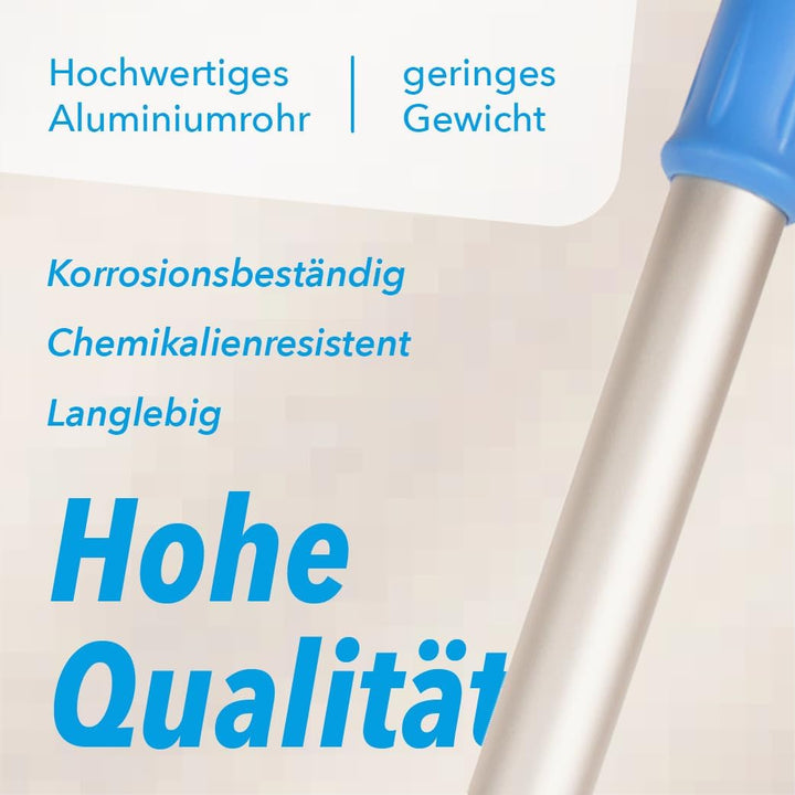 G.I.V. Bodenwischer Set 50cm Klapphalter mit Trittmechanik & Magnetverschluss + Teleskopstiel auszie