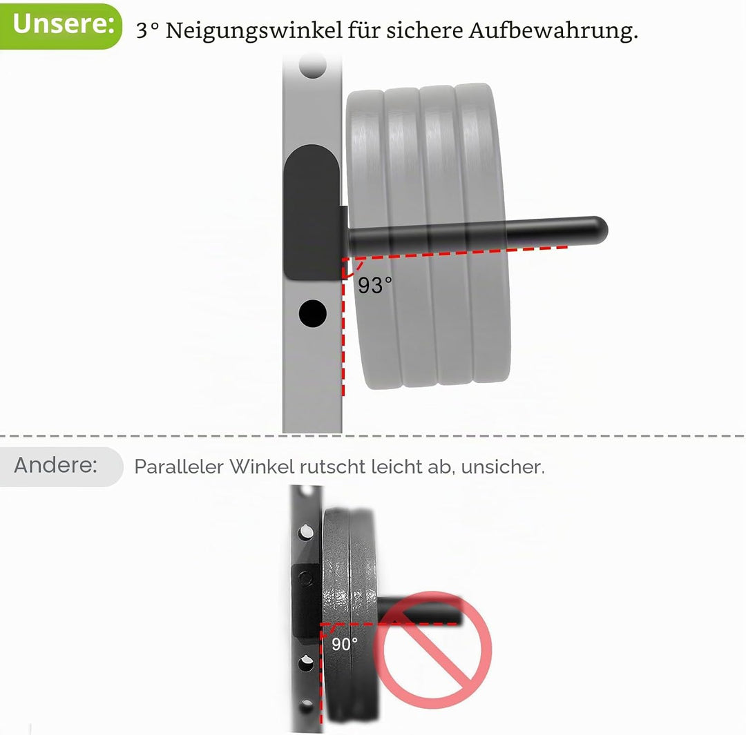 Kipika Hantelscheibenhalter für 2x2 und 3x3 Power Rack - Power Rack Aufsatz für Hantelscheiben - Pas