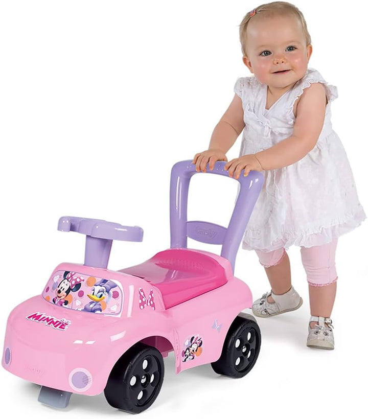 Smoby - Minnie Auto - Rutscherfahrzeug - Kinderfahrzeug mit Staufach und Kippschutz, für drinnen und