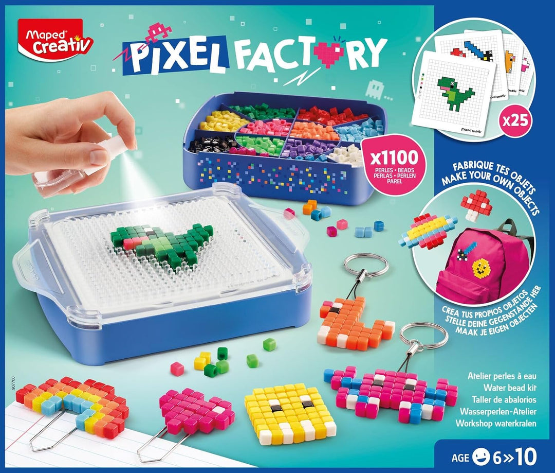 Maped CREATIV – 907700 Grosses Wasserperlen-Bastel-Set PIXEL FACTORY – Komplettset für die Erstellun