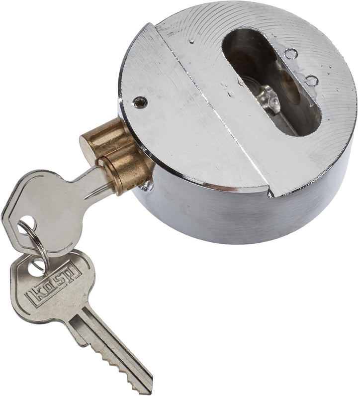 Kasp Stahlschloss, bügellos, Silber, K50073LD, 73 mm (B)
