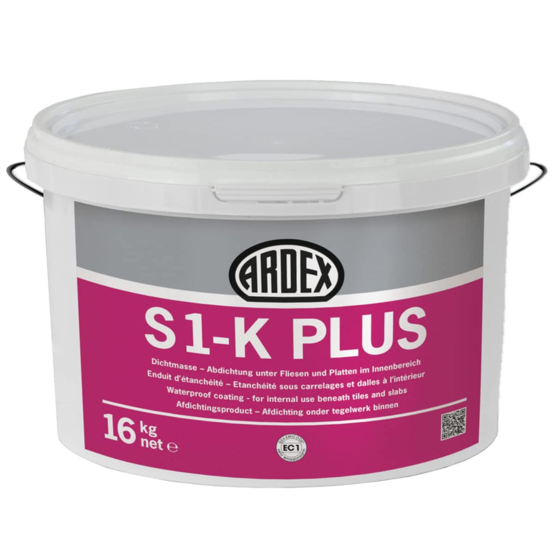 ARDEX S 1-K PLUS Dichtmasse 16 KG Abdichtung Fliesen Innenbereich Bad Dusche