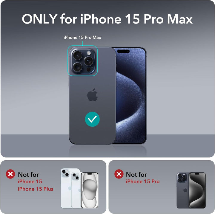 ESR für iPhone 15 Pro Max Hülle, kompatibel mit MagSafe, Militärnorm Schutzhülle, integrierter Verst