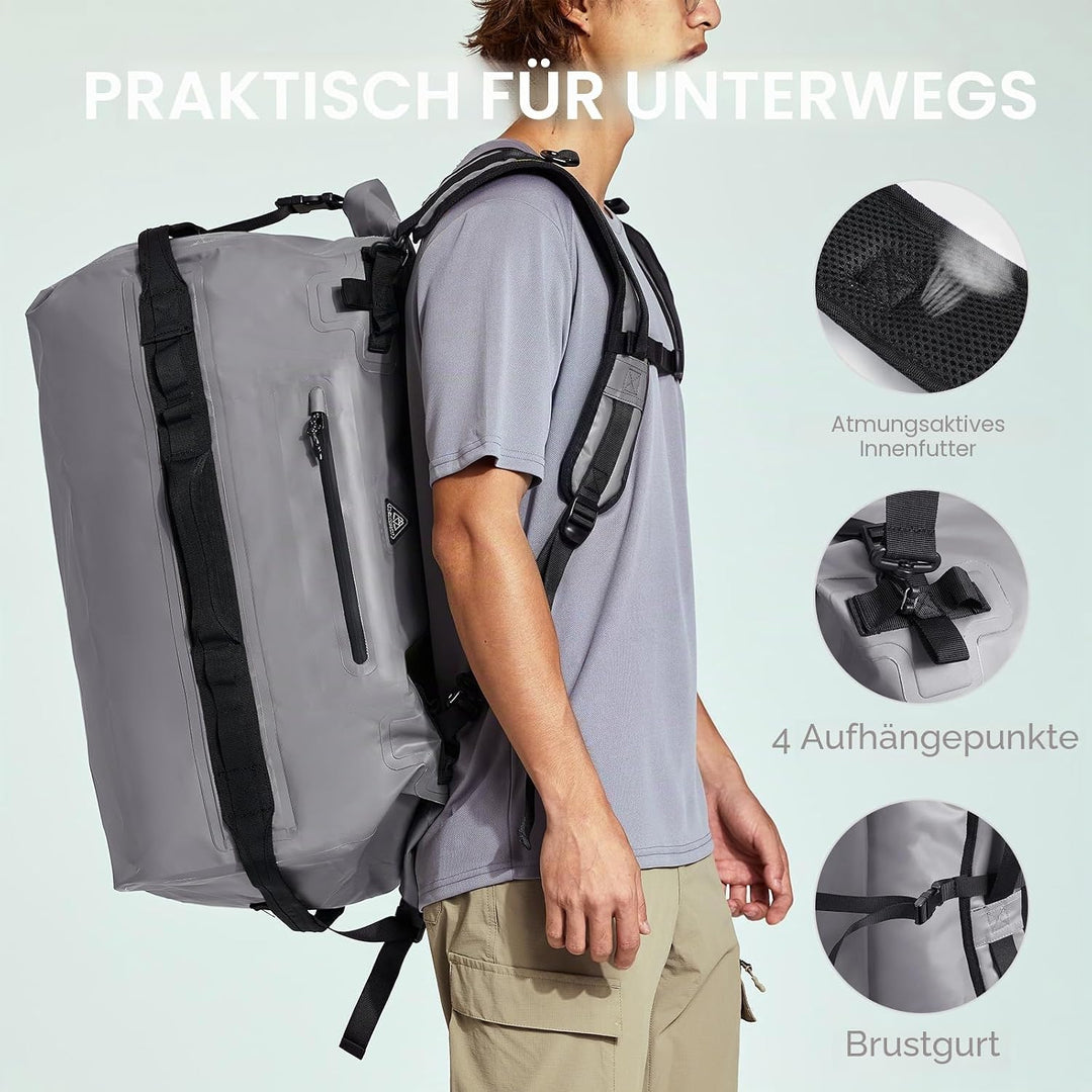 Haimont wasserdichter Rucksack, vielseitig wasserdicht Tasche, Dry Bag komfortabel, RollTop, Strand,