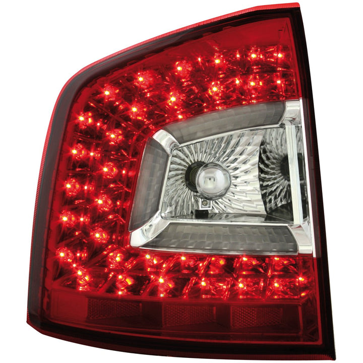 Satz LED Heckleuchten kompatibel mit Skoda Octavia II Kombi 2004-2008 - Rot/Klar