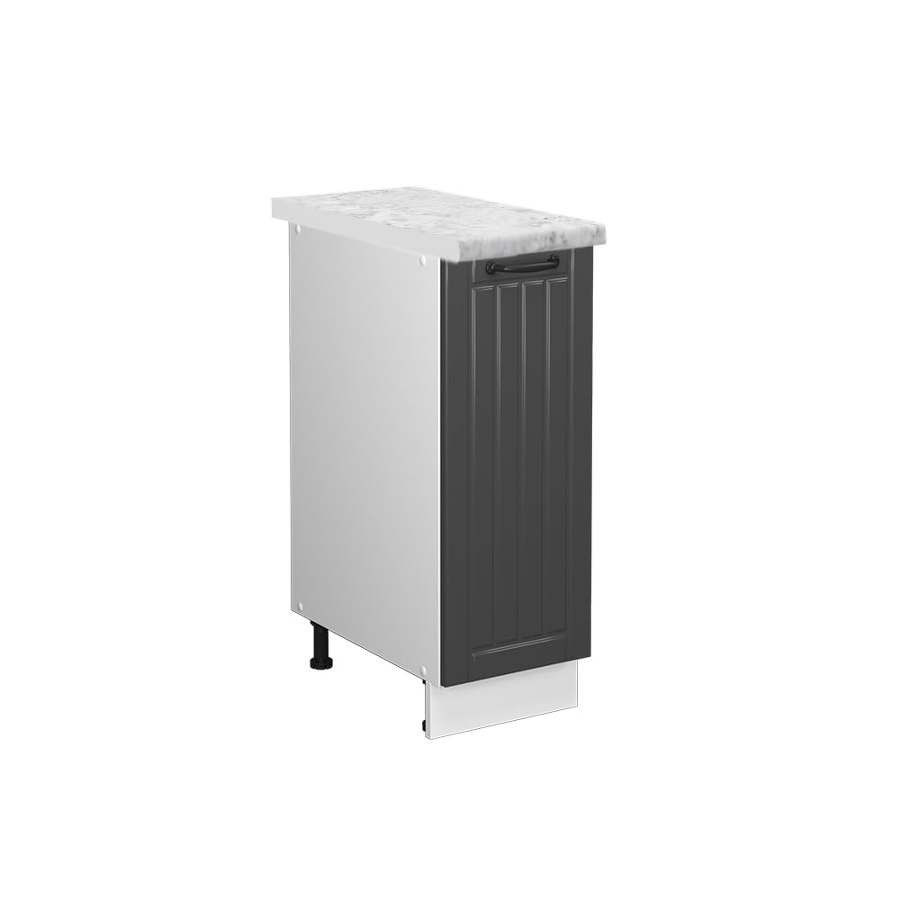 Vicco Apothekerschrank Fame-Line, Anthrazit Landhaus, 30 cm, AP Marmor, zur Kombination mit weiteren