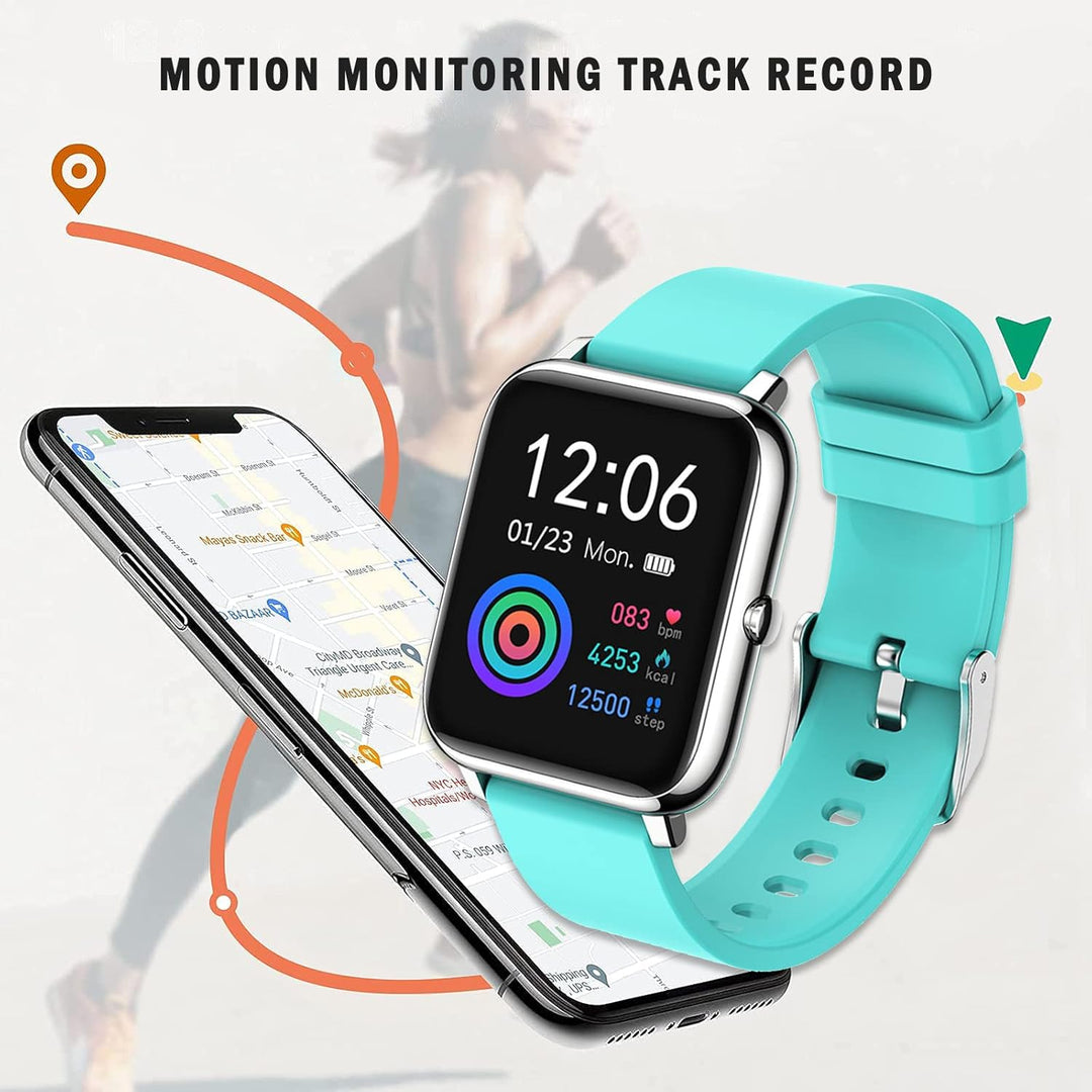 SUPBRO Smartwatch Fitness Armband Tracker 1.4" Voller Touch Screen Wasserdicht IP67 Armbanduhr Smart