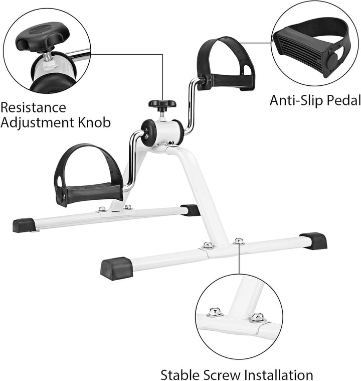 Mini Pedaltrainer 48×41×30 cm – Arm- und Beintrainer für Zuhause Faltbares Heimtrainer Fitnessgerät