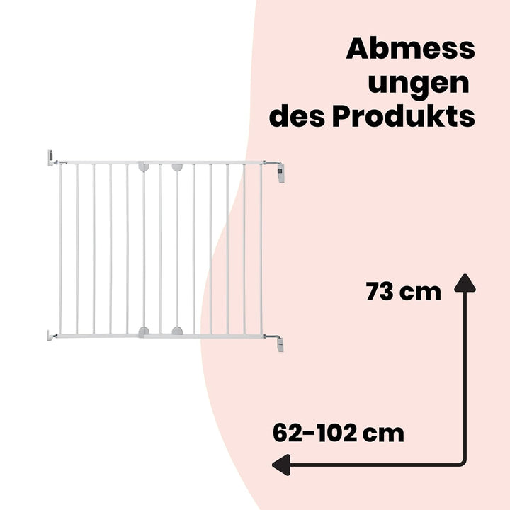 Safety 1st Wall Fix Treppenschutzgitter, verstellbares Türschutzgitter aus Metall, Masse verstellbar