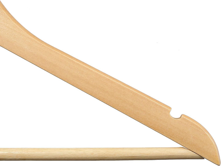 VonBueren 40 x Kleiderbügel Holz | 44,5 x 22 cm je Bügel/Holzbügel | Holzkleiderbügel | 360 Grad dre