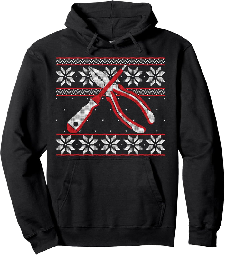Zange Schraubendreher Elektriker passend Ugly Christmas Pullover Hoodie