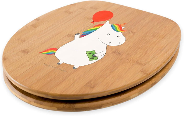 Mr. &amp; Mrs. Panda Motiv WC Sitz Einhorn Luftballon - Geschenk, Geld, WC-Sitz, Unicorn, Lebenslust, Kl