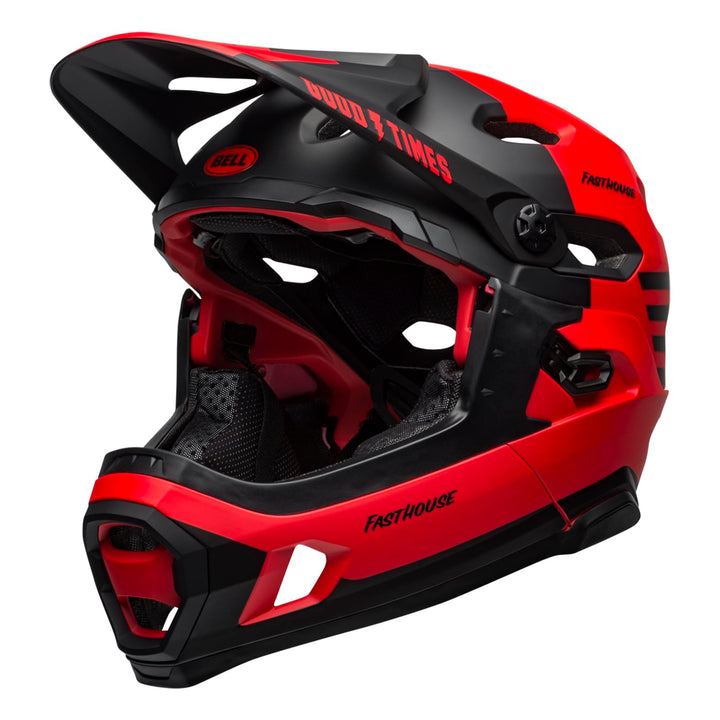 BELL Super DH MIPS Fahrrad Helm rot/schwarz 2024 Mat/Gls Red/Black Fasthouse M, Mat/Gls Red/Black Fa