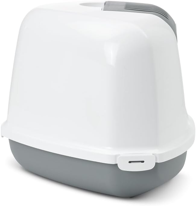 Katzentoilette "NESTOR CORNER" grau / weiss 58,5 x 45,5 x 40 cm Grau 1 Stück (1er Pack), Grau 1 Stüc