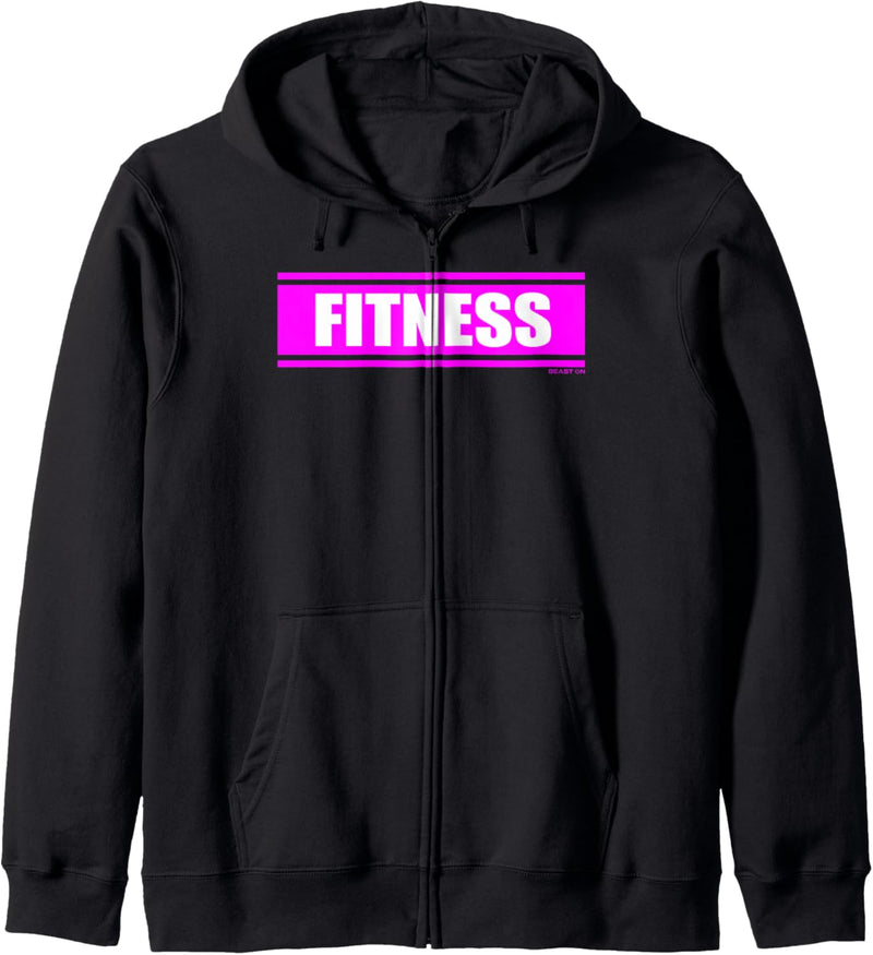 Fitness Pink Gym Fitness Workout Gym Spruch Motivation Pink Kapuzenjacke