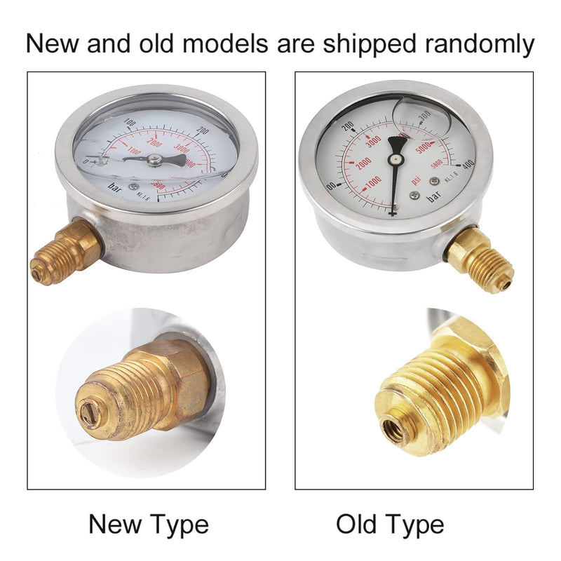 0-400BAR 0-5800PSI G1 / 4 63mm Messuhr Hydraulische Manometer Hohe Präzision MEHRWEG VERPACKUNG soci