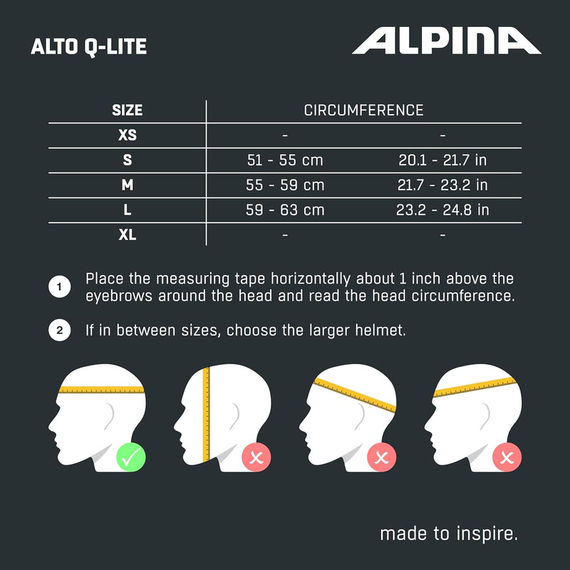 ALPINA ALTO Q-LITE - Sicherer, Stossabsorbierender & Individuell Anpassbarer Skihelm Mit Kontrastver