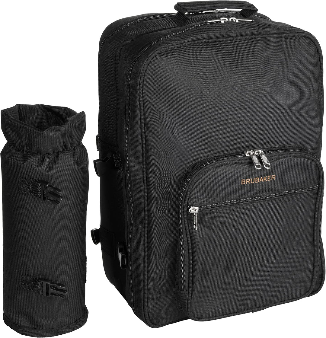 BRUBAKER Picknickrucksack Picknicktasche mit Inhalt für 4 Personen mit integrierter Kühltasche und a
