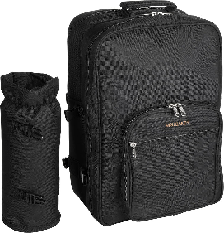 BRUBAKER Picknickrucksack Picknicktasche mit Inhalt für 4 Personen mit integrierter Kühltasche und a