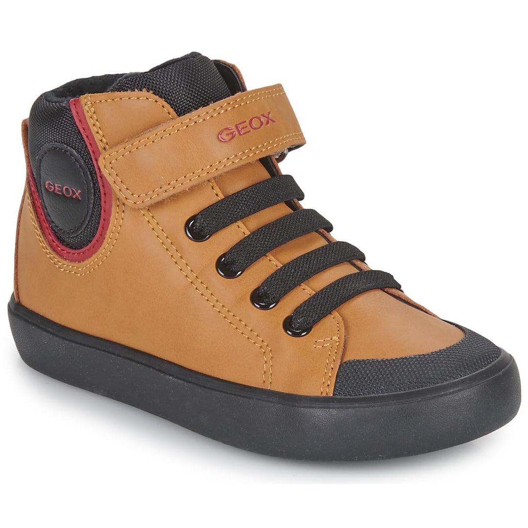 Geox Jungen J Gisli Boy F Sneaker 29 EU Dk Yellow Black, 29 EU Dk Yellow Black