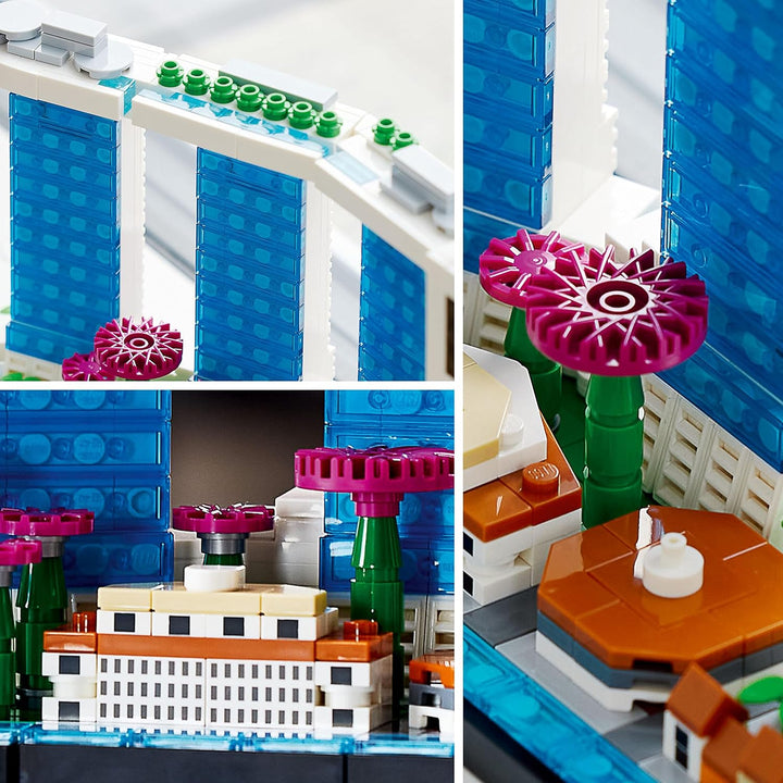 LEGO 21057 Architecture Singapur Modellbausatz für Erwachsene, Skyline-Kollektion, Home Deko zum Bas