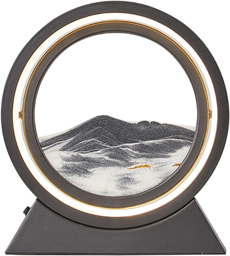 3D Sandbilder Zum Drehen, Rund Dynamisches Sandbild, 10" Bewegliches Sandkunstbild, 3D Fliessende Sa