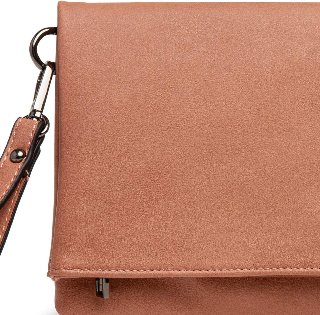 Caspar TA392 elegante Damen Briefumschlag Clutch Tasche Abendtasche Einheitsgrösse Altrosa, Einheits