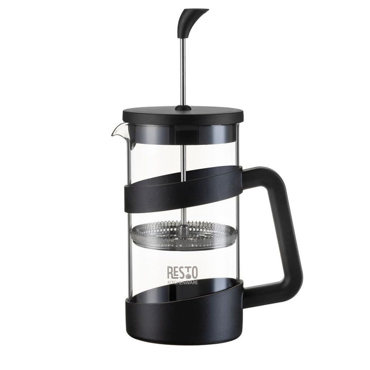 RESTO 90509 French Press - der stilvolle, elegante Tee - und Kaffeebereiter aus hitzebeständigem Bor